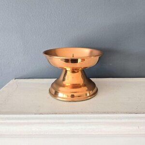 Coppercraft Guild Pedestal Candleholder for Taper or Pillar Copper Brass Vintage